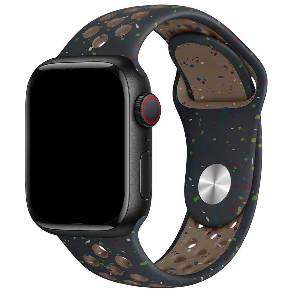 Bracelet Apple Watch Fusion – double – silicone – bleu minuit