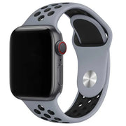 Bracelet Apple Watch - double - silicone - noir brume