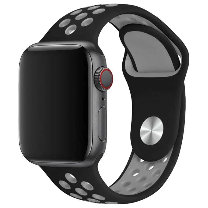 Bracelet Apple Watch Stryde – double – silicone – noir gris