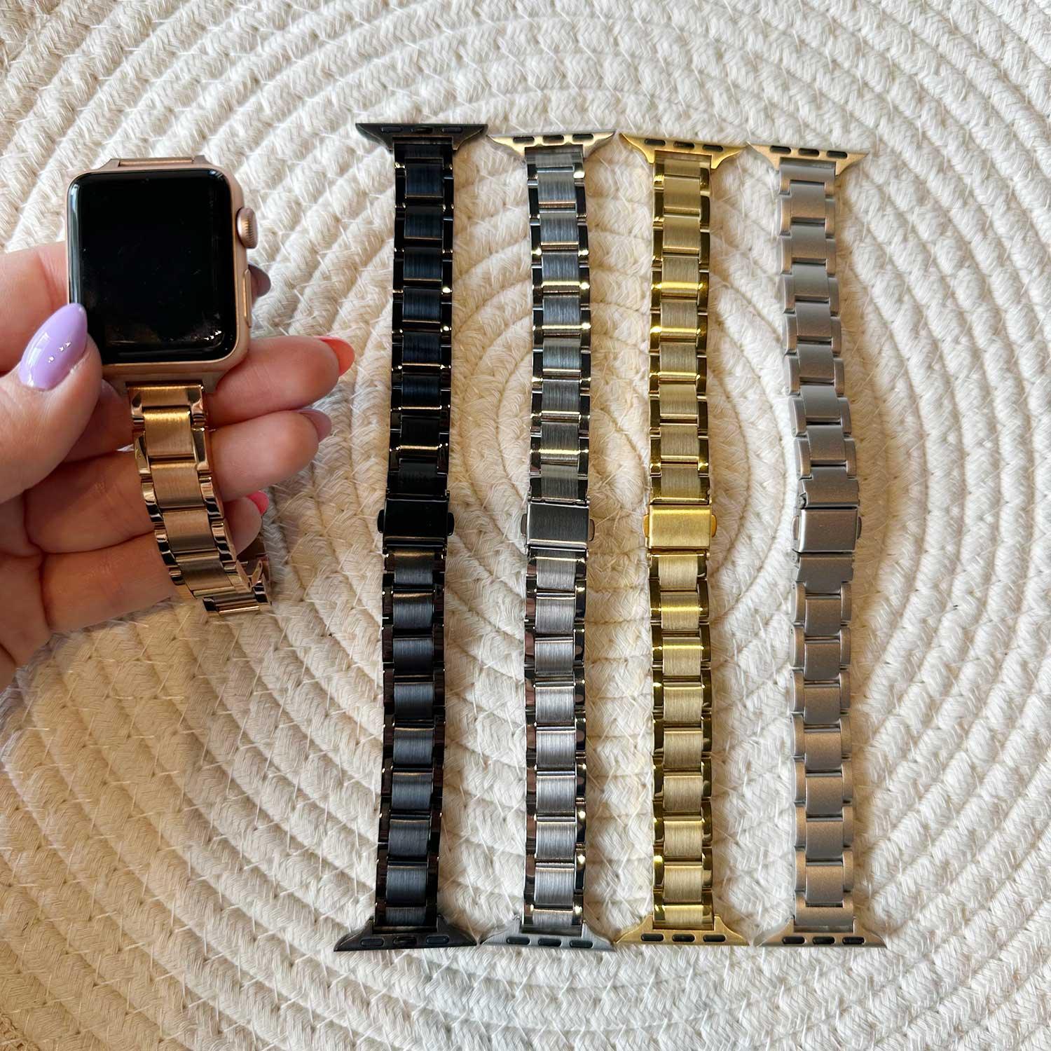 Bracelet pour Apple Watch Noor - acier - argent