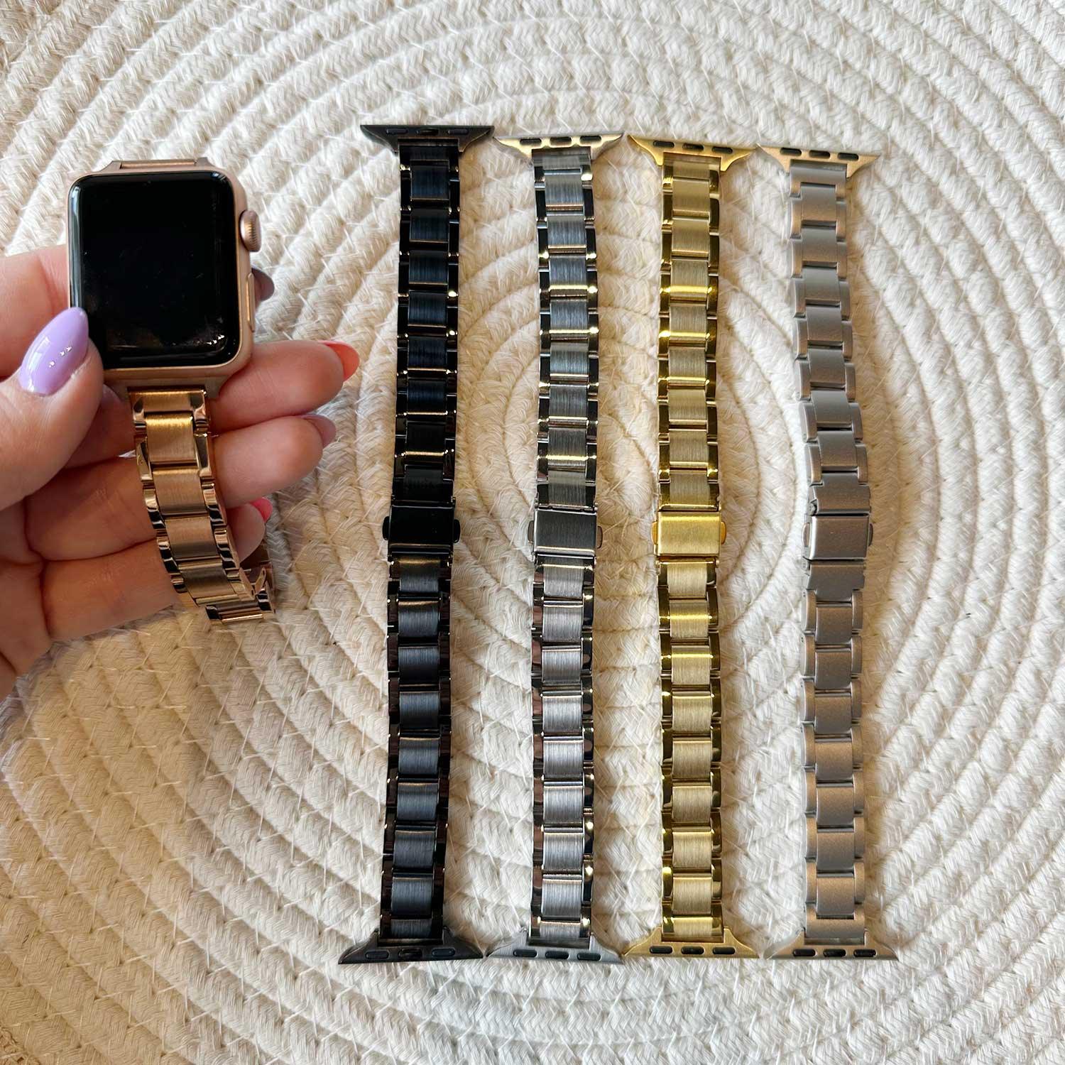 Bracelet Apple Watch Noor - acier - noir