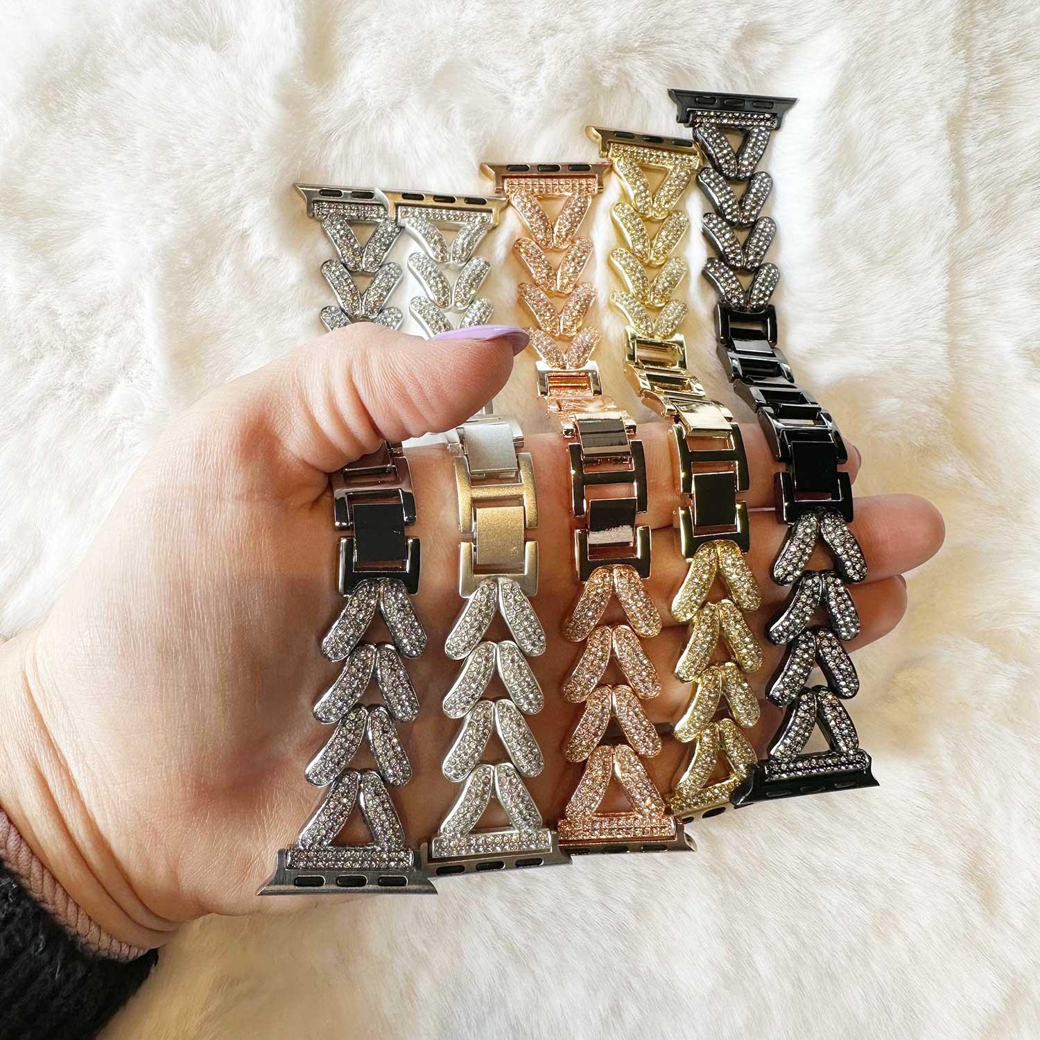 Bracelet Apple Watch Faye - acier - lumière stellaire