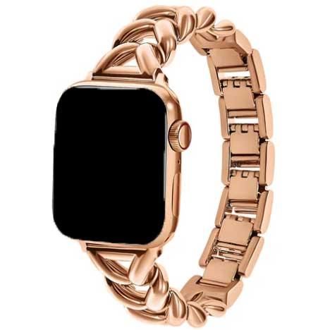 Bracelet Apple Watch Lisa - acier - or rose