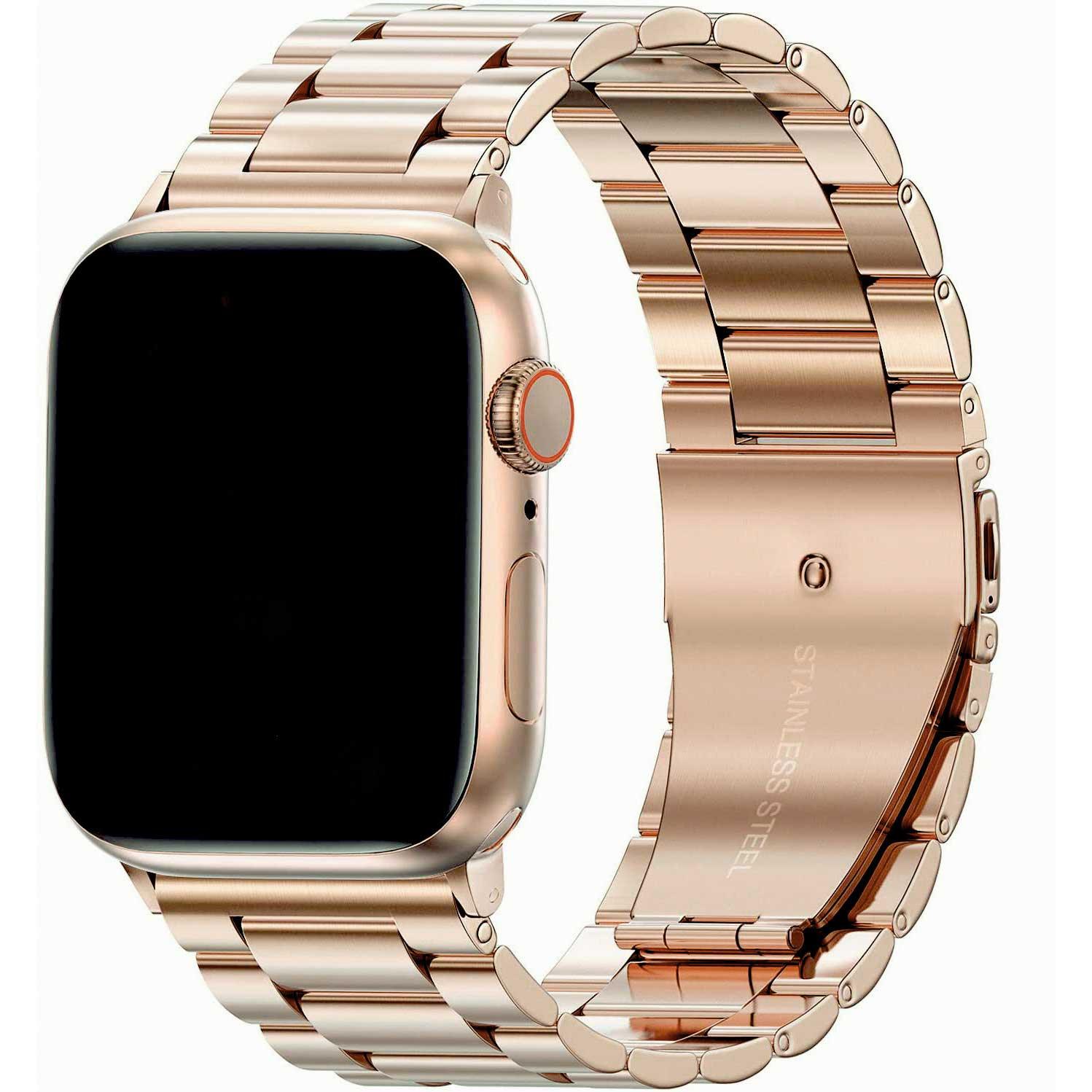 Bracelet Apple Watch Rivaro - acier - or rose