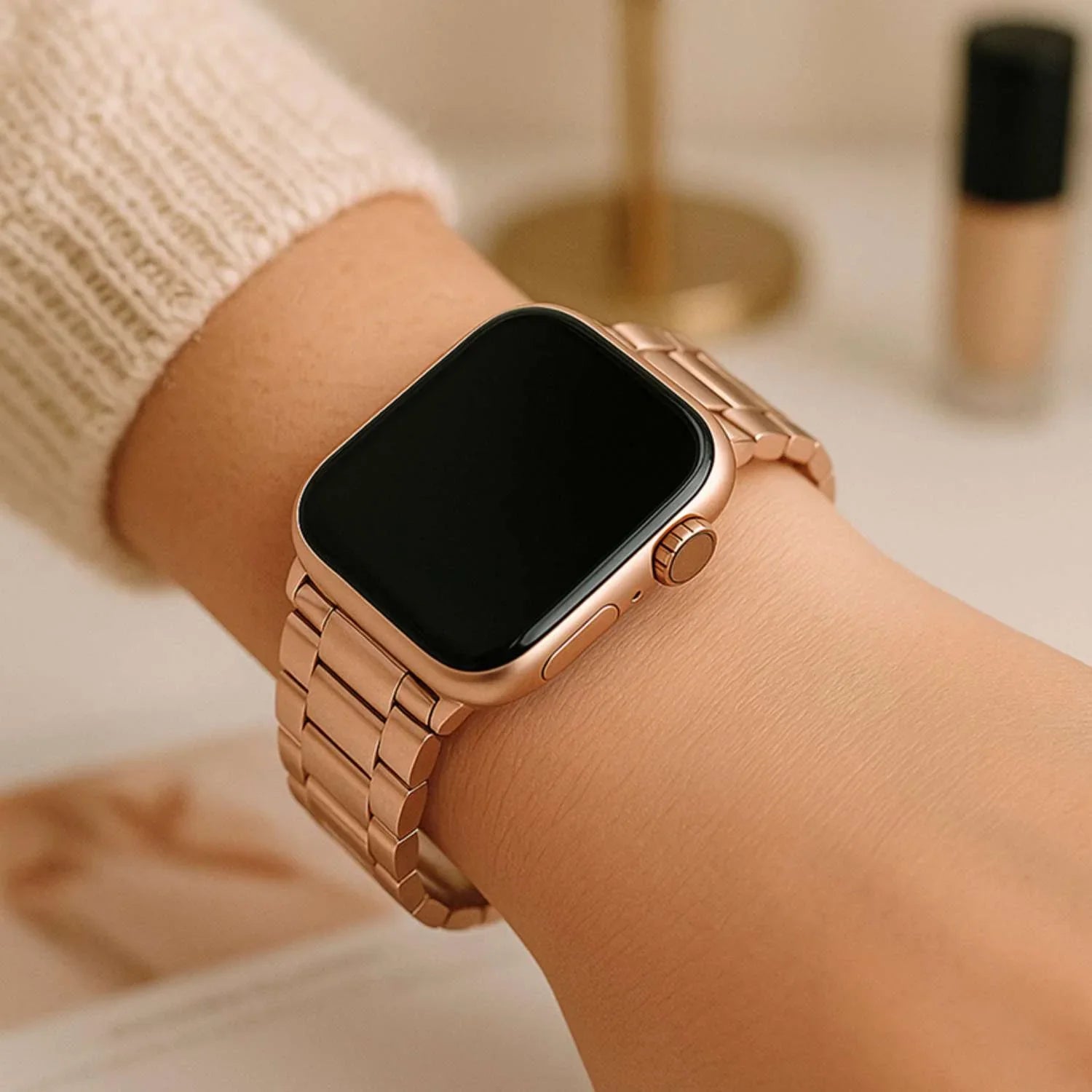 Bracelet Apple Watch Rivaro - acier - or rose