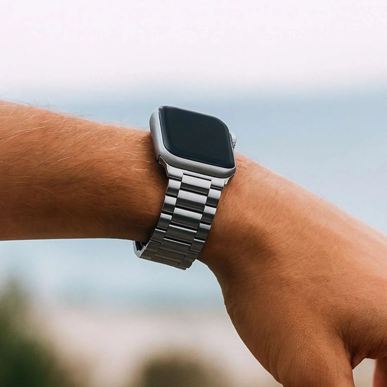 Bracelet Apple Watch Rivaro - acier - argent