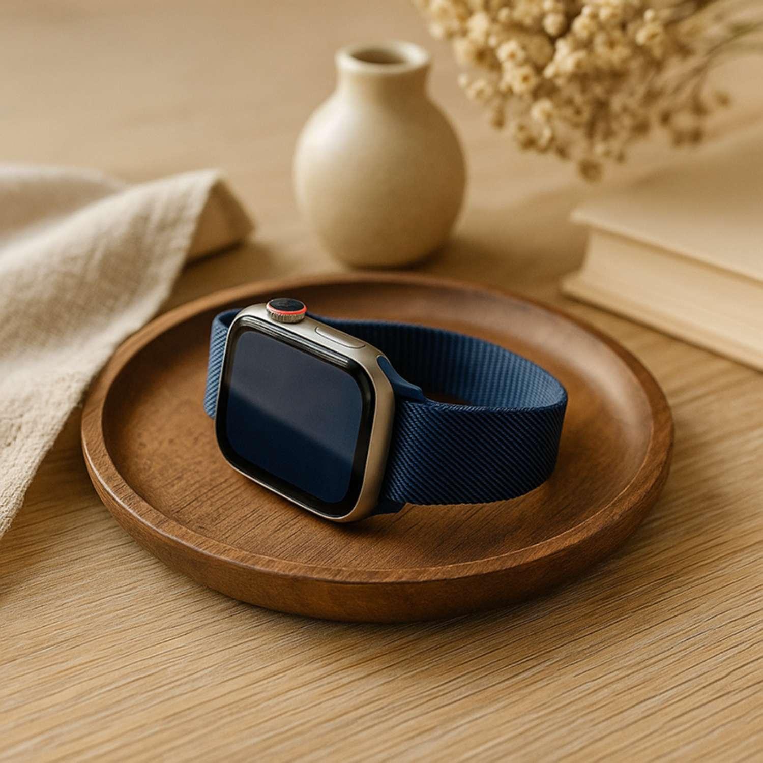 Bracelet Apple Watch Solaro - milanais - minuit