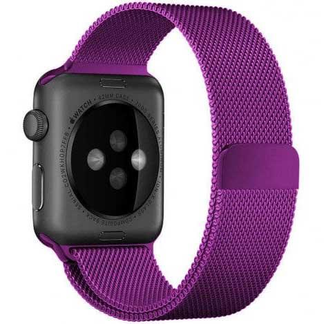 Bracelet Apple Watch Fiore - milanais - violet