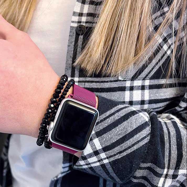 Bracelet Apple Watch Fiore - milanais - violet