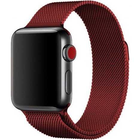 Bracelet Apple Watch Solaro - milanais - rouge
