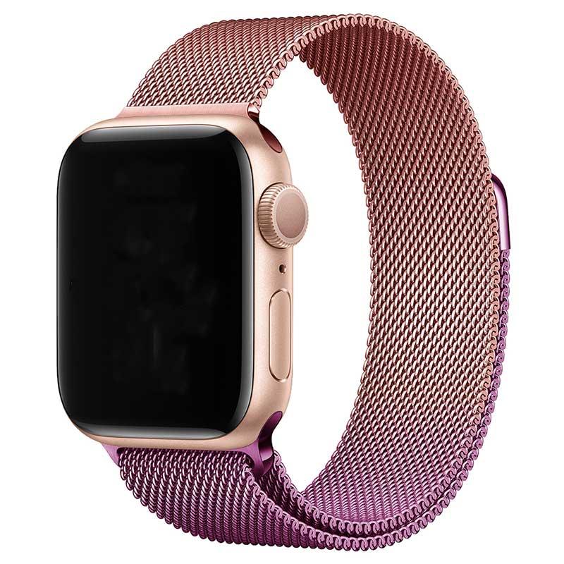 Bracelet pour Apple Watch Solaro - milanais - rose rouge violet