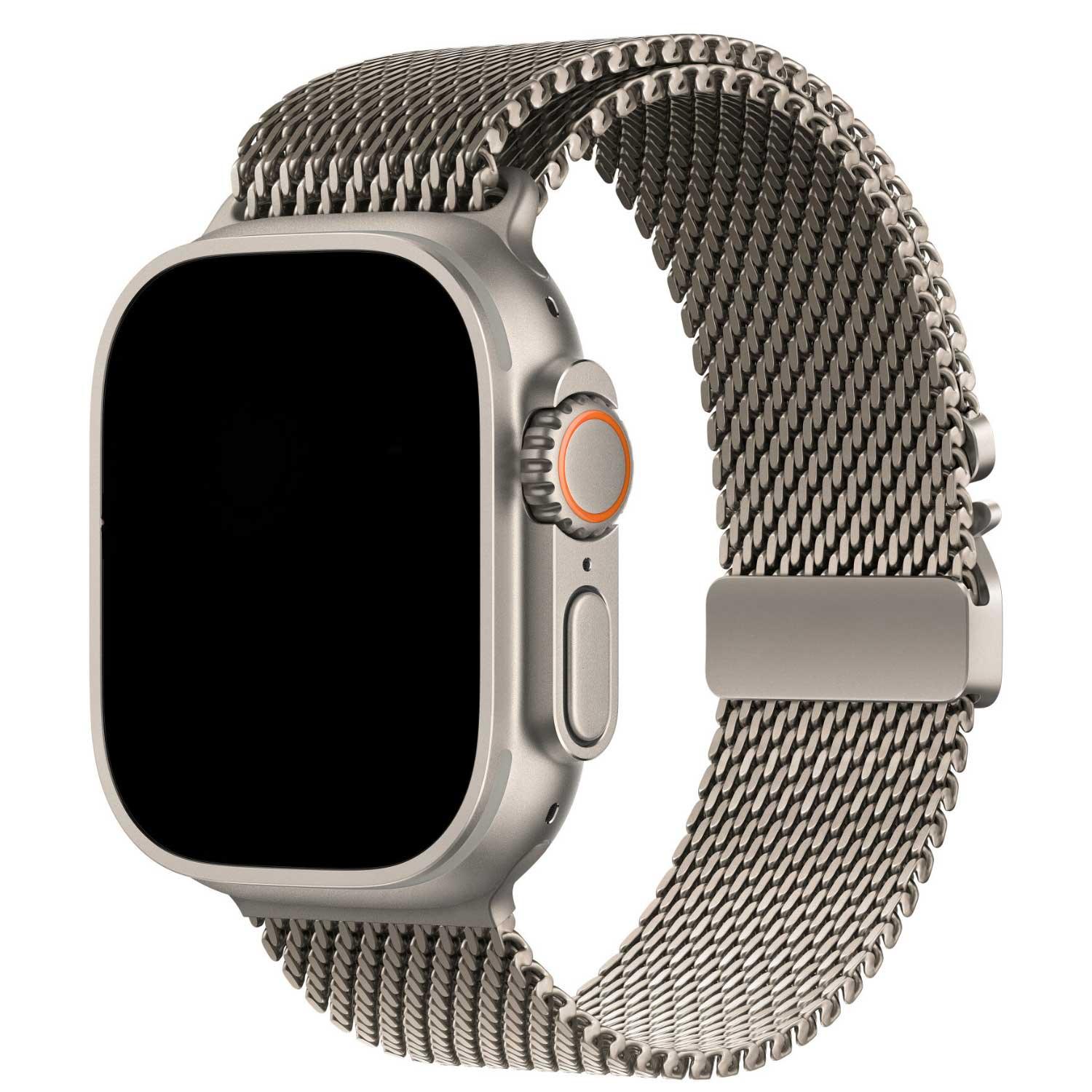 Bracelet Apple Watch Dominus - milanais - titane naturel