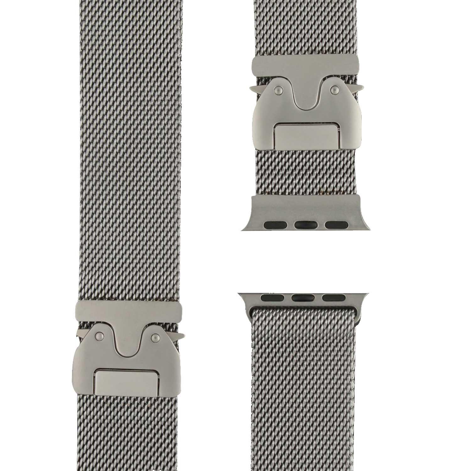 Bracelet Apple Watch Dominus - milanais - titane argenté