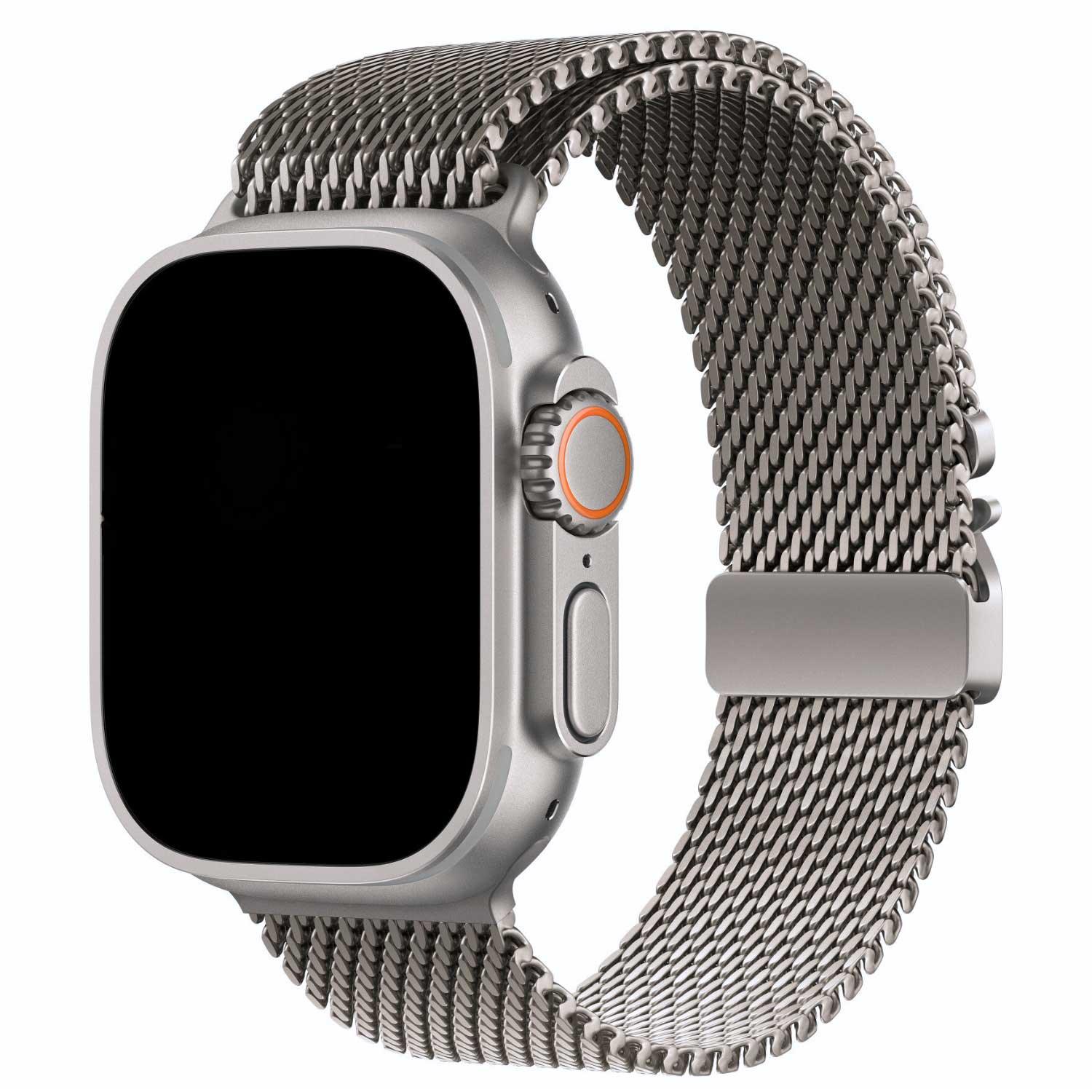 Bracelet Apple Watch Dominus - milanais - titane argenté