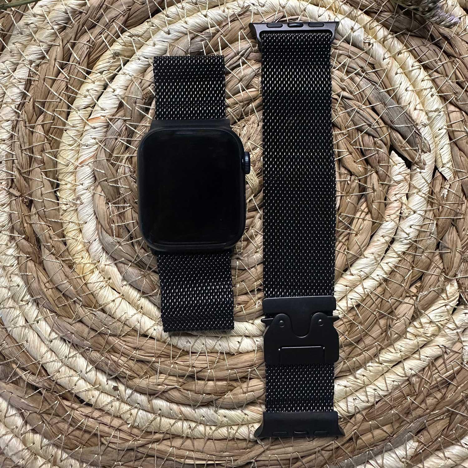 Bracelet Apple Watch Dominus - milanais - titane noir