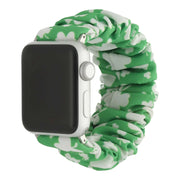 Bracelet Apple Watch Savara - chouchou - nylon - vert trèfle