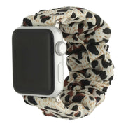Bracelet Apple Watch Savara - chouchou - nylon - léopard lumière stellaire