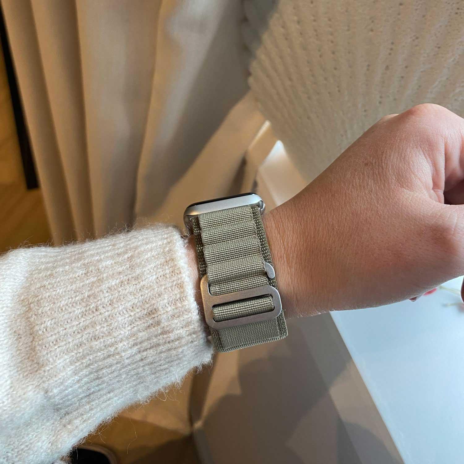 Bracelet Apple Watch Alpine - nylon - olive