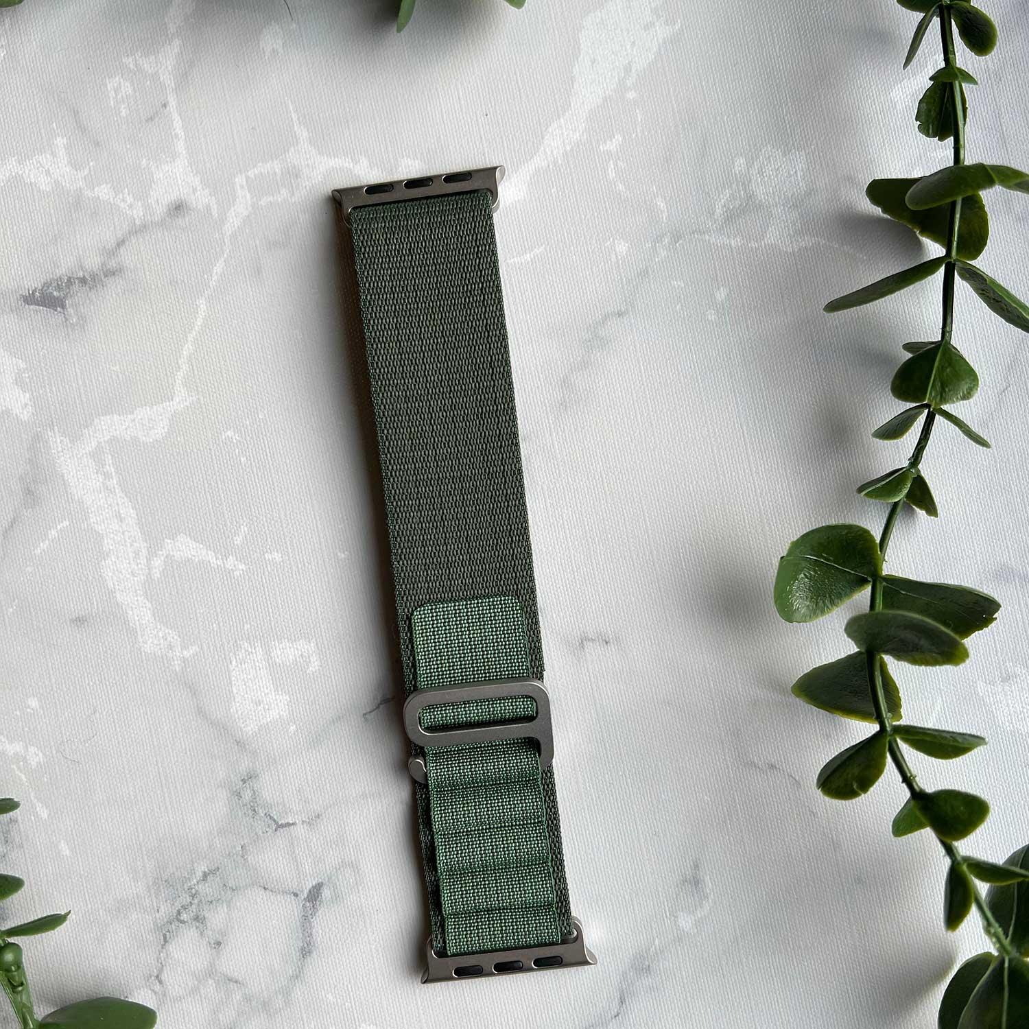 Bracelet Apple Watch Alpine - nylon - vert