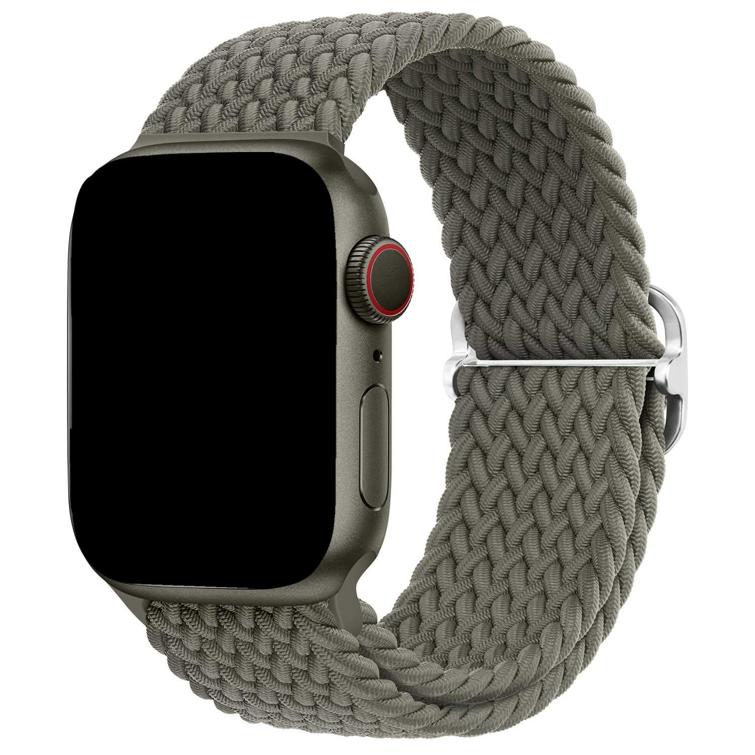 Bracelet Apple Watch Weavy - nylon - vert olive