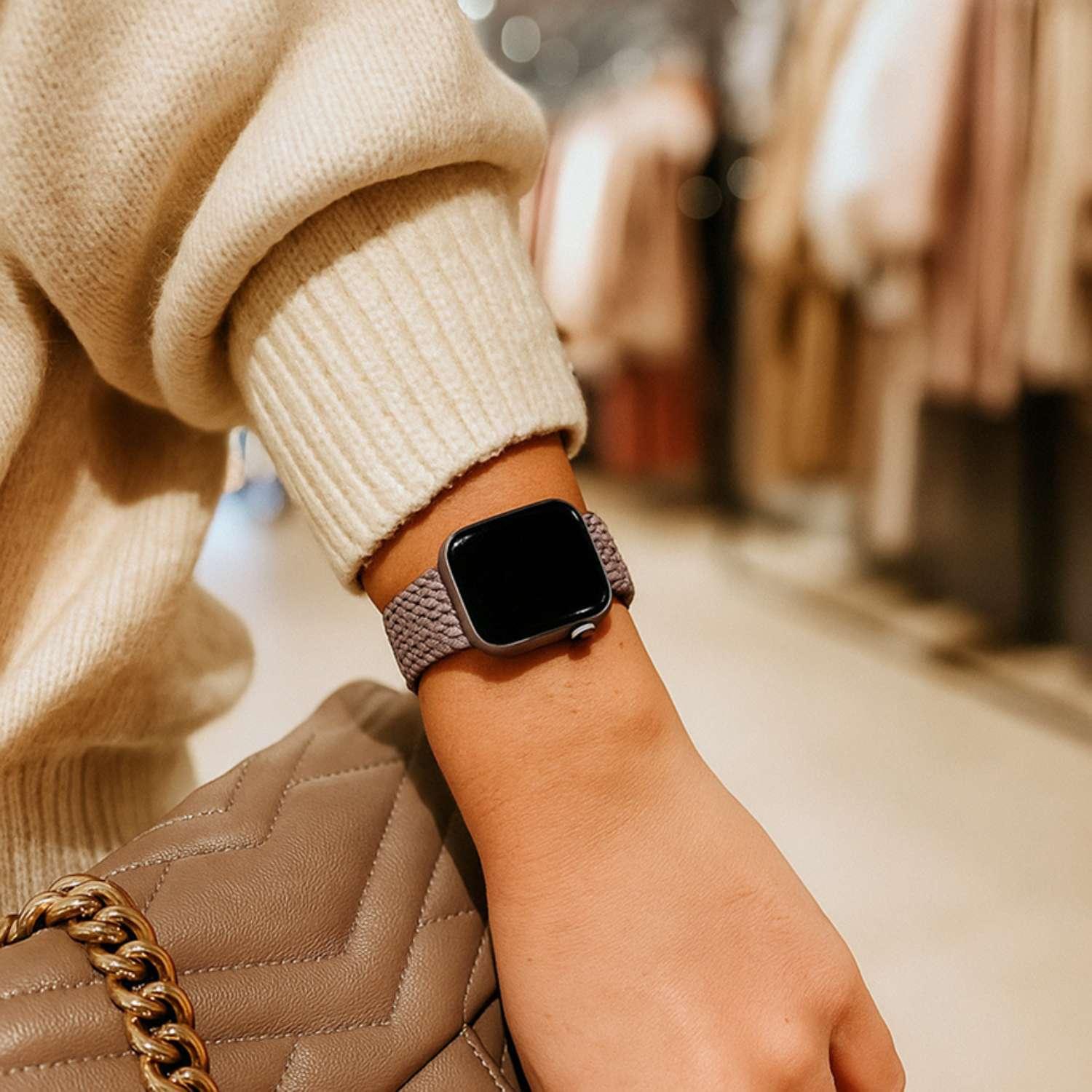 Bracelet Apple Watch Weavy - nylon - violet