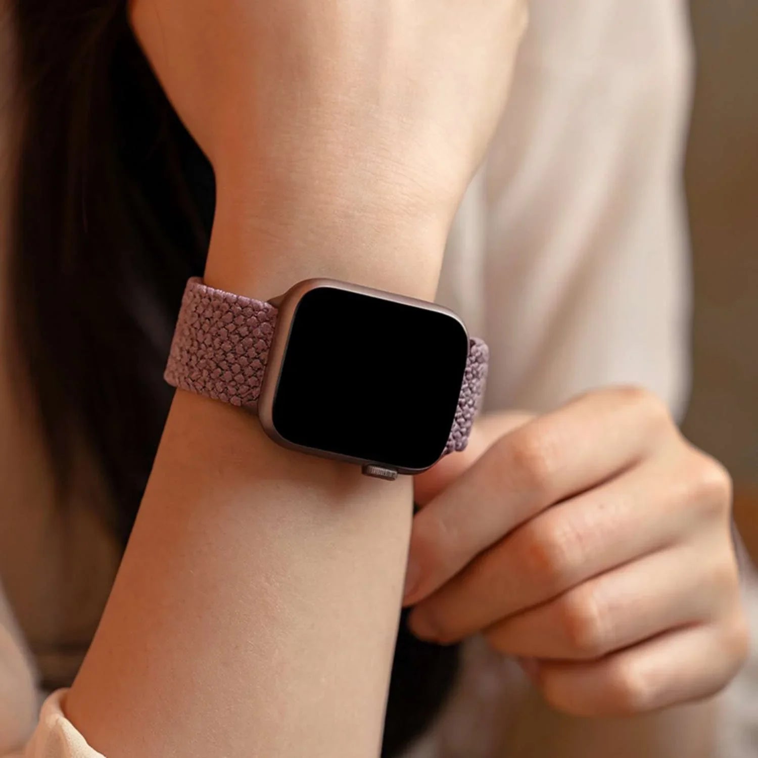 Bracelet Apple Watch Weavy - nylon - violet