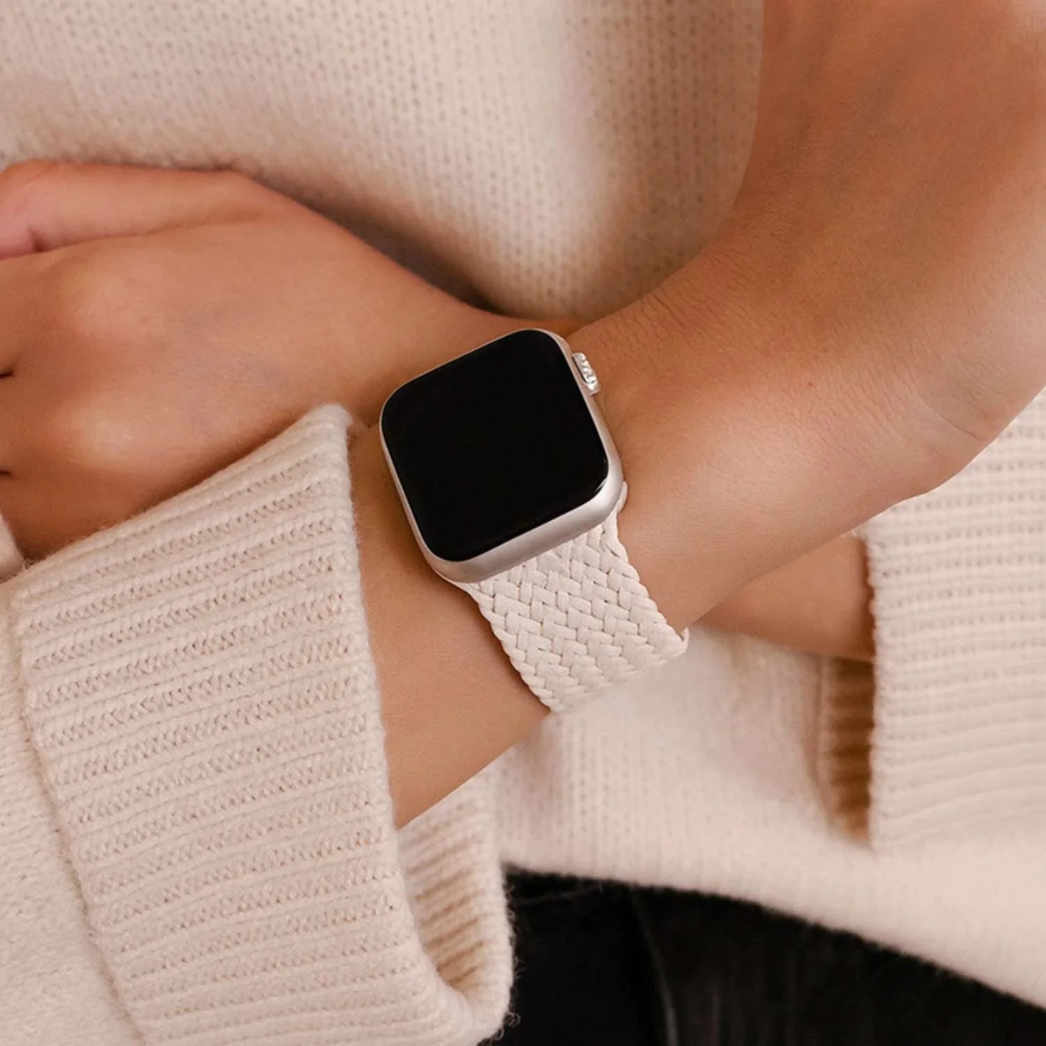 Bracelet Apple Watch Weavy - nylon - lumière stellaire