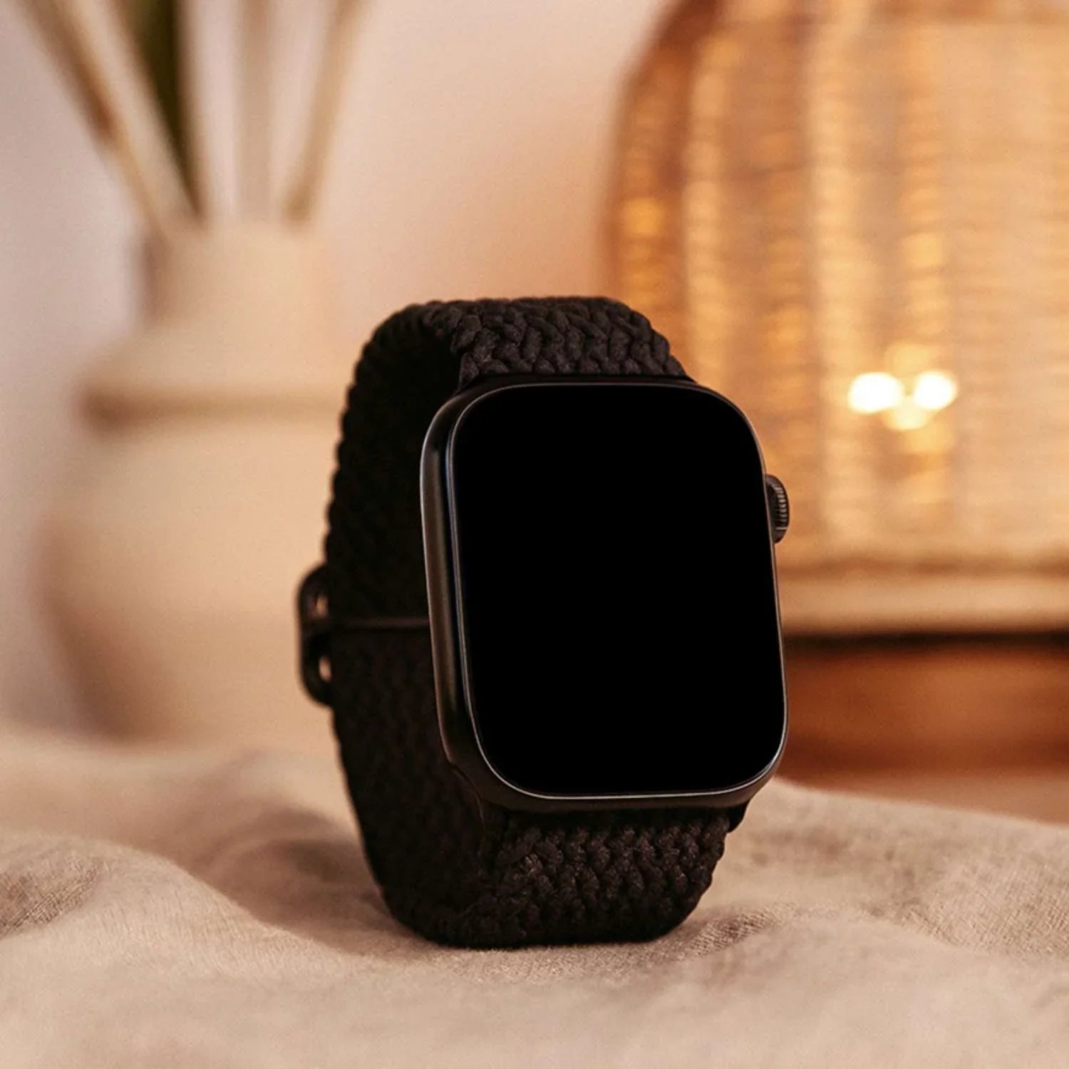 Bracelet Apple Watch Weavy - nylon - noir