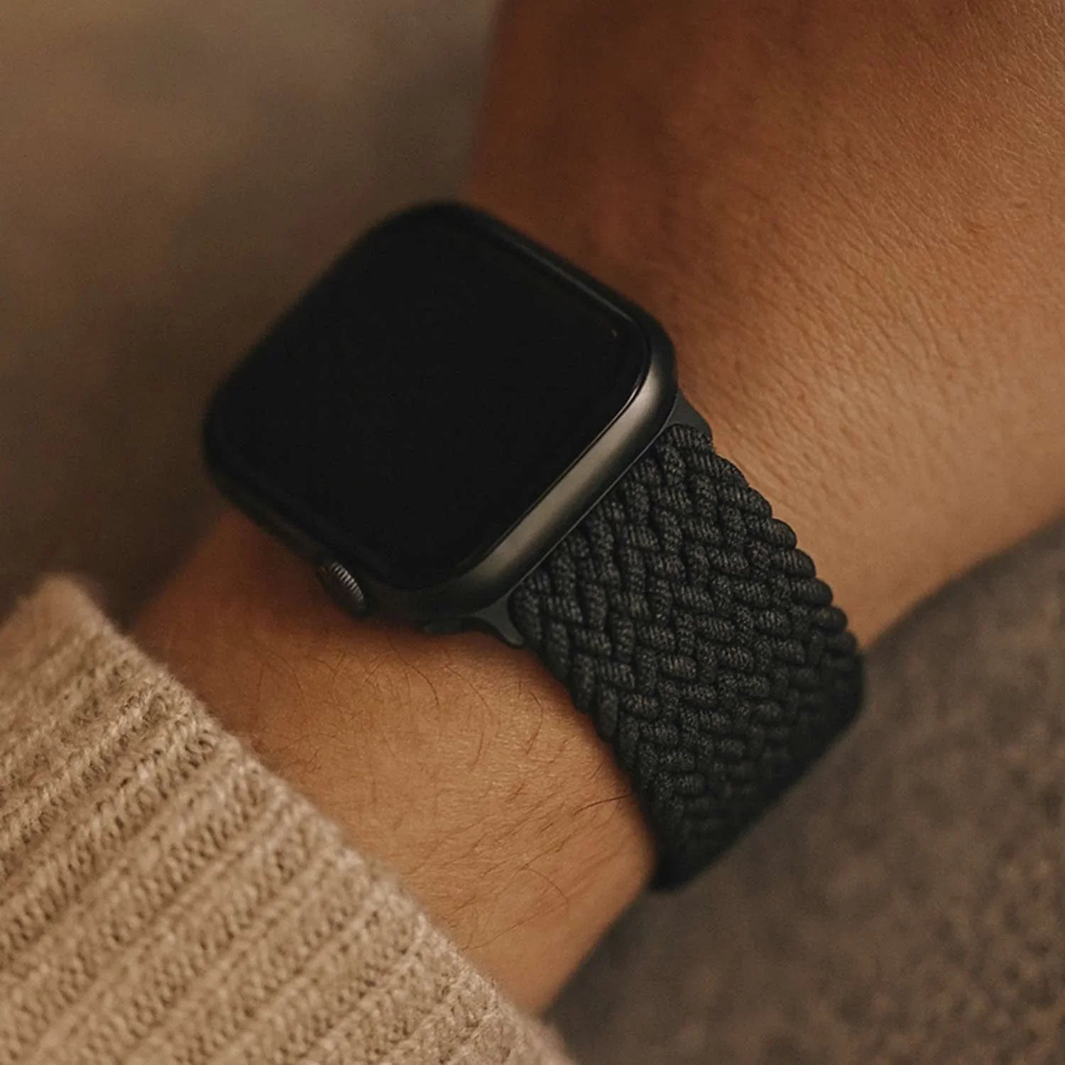 Bracelet Apple Watch Weavy - nylon - noir