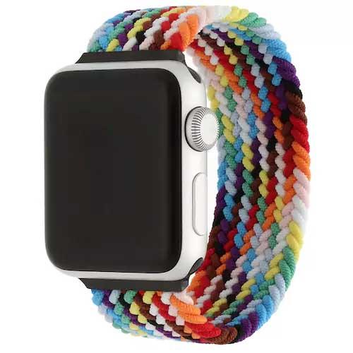 Bracelet Apple Watch - nylon - tressé solo - coloré vif