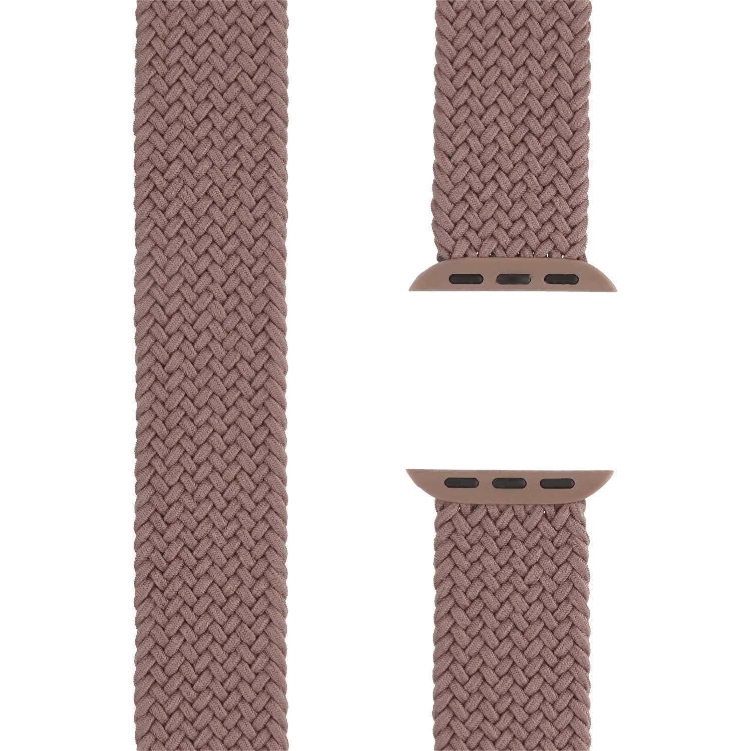 Bracelet Apple Watch Onyx - tressé - solo - nylon - mauve fumé