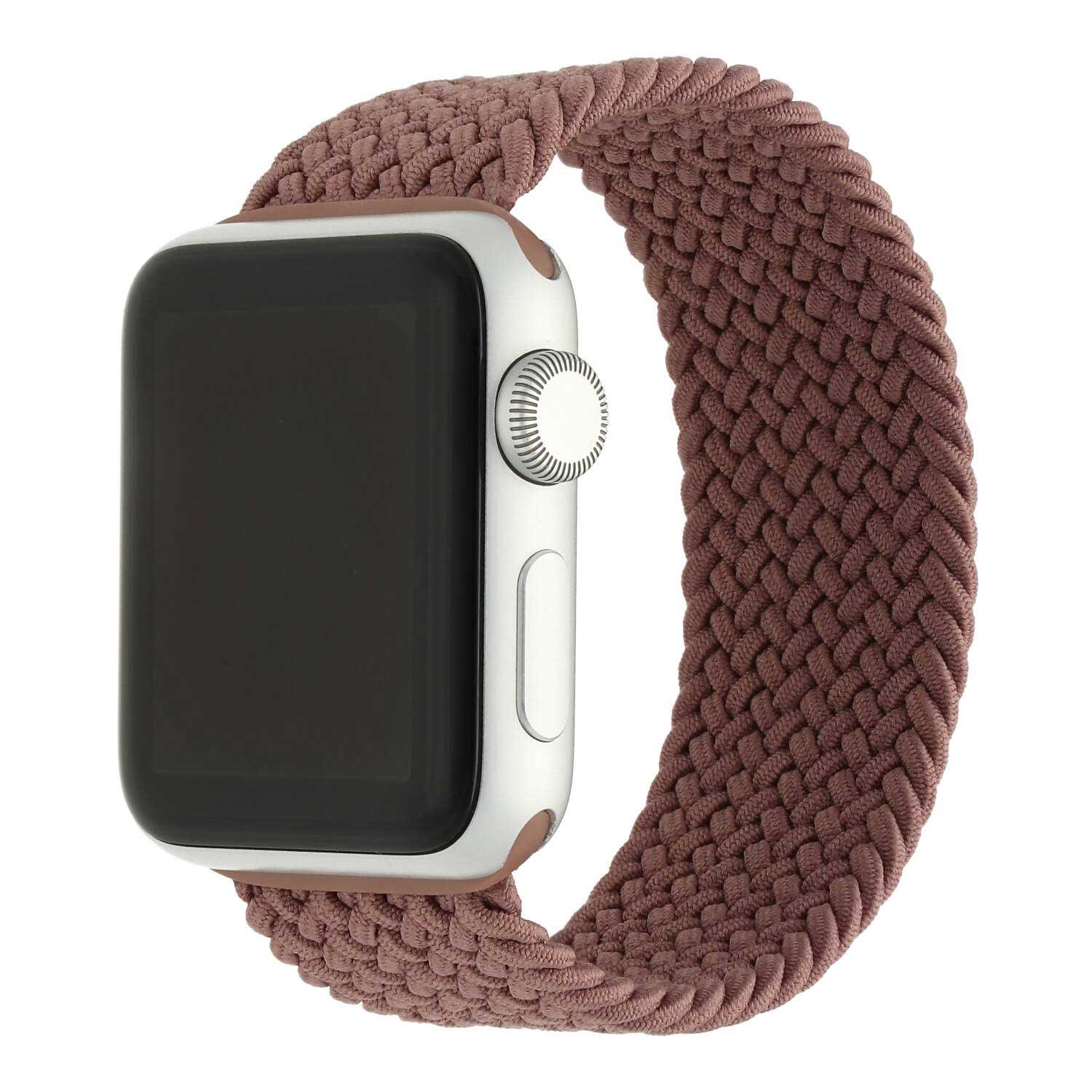 Bracelet Apple Watch Onyx - tressé - solo - nylon - mauve fumé