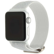 Bracelet Apple Watch - nylon - boucle tissée - paillettes blanches