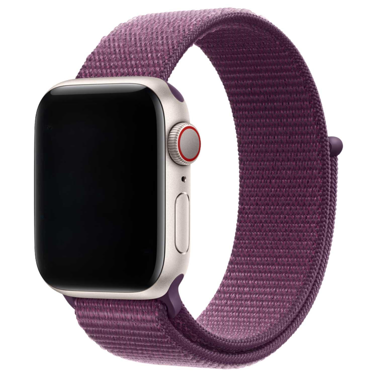 Bracelet Apple Watch Osvo - tissé - nylon - prune