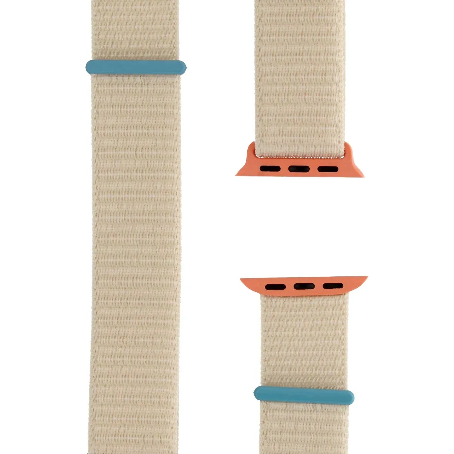 Bracelet Apple Watch Nexora - tressé - nylon - lumière stellaire orange