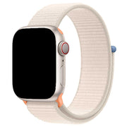 Bracelet Apple Watch Nexora - tressé - nylon - lumière stellaire orange