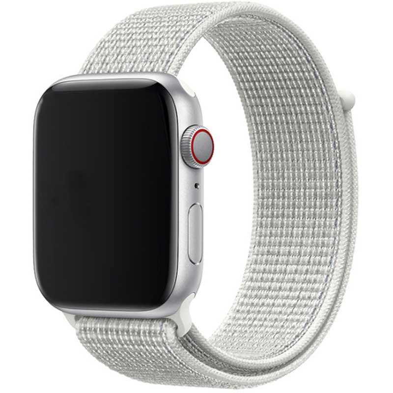 Bracelet Apple Watch Osvo - tissé - nylon - blanc supérieur