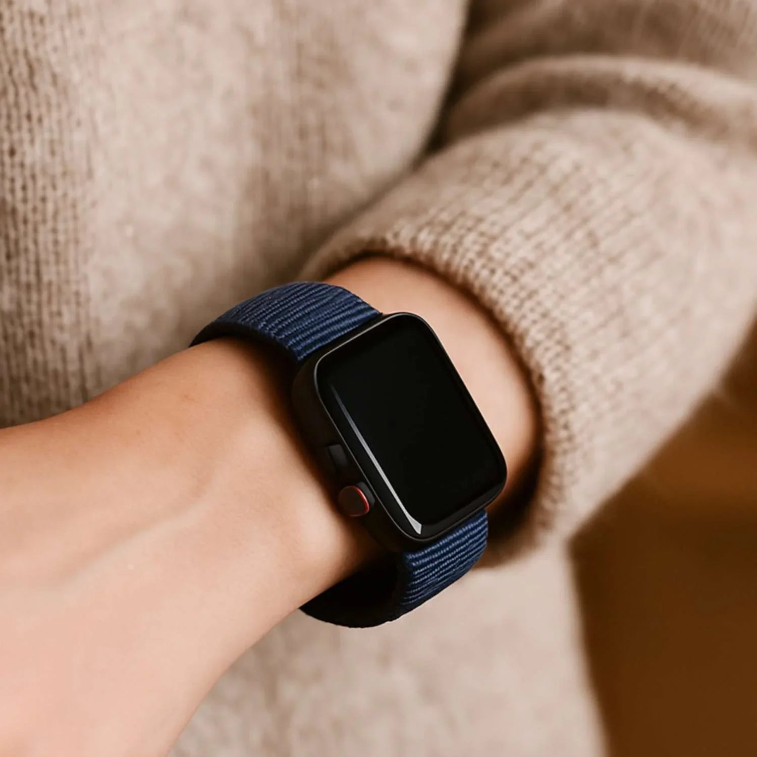 Bracelet Apple Watch Nexora - tressé - nylon - bleu océan