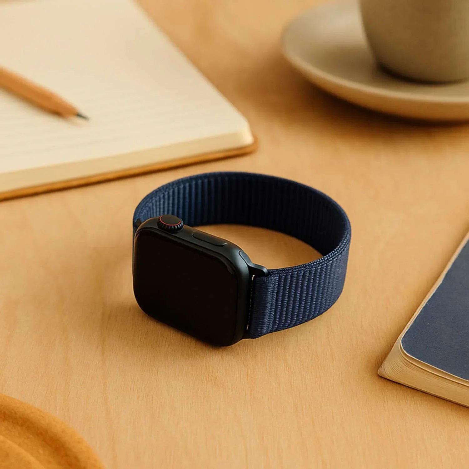 Bracelet Apple Watch Nexora - tressé - nylon - bleu océan
