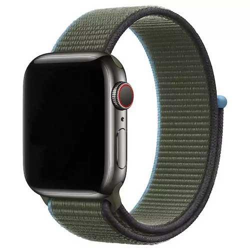 Bracelet Apple Watch - tissé - nylon - vert inverness