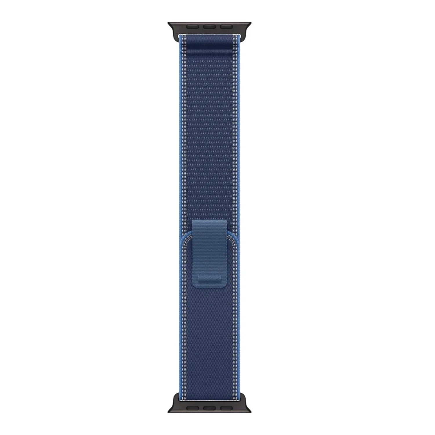 Bracelet Apple Watch Trail - nylon - bleu clair - noir