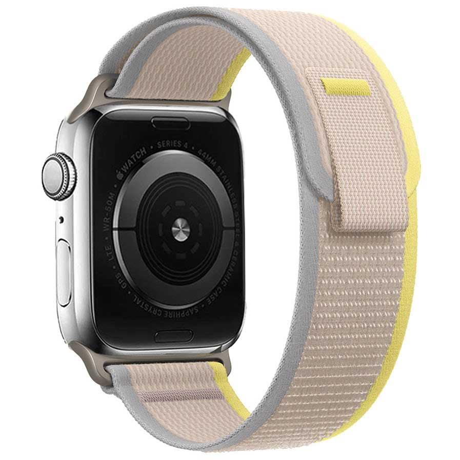 Bracelet Apple Watch Trail - nylon - beige jaune