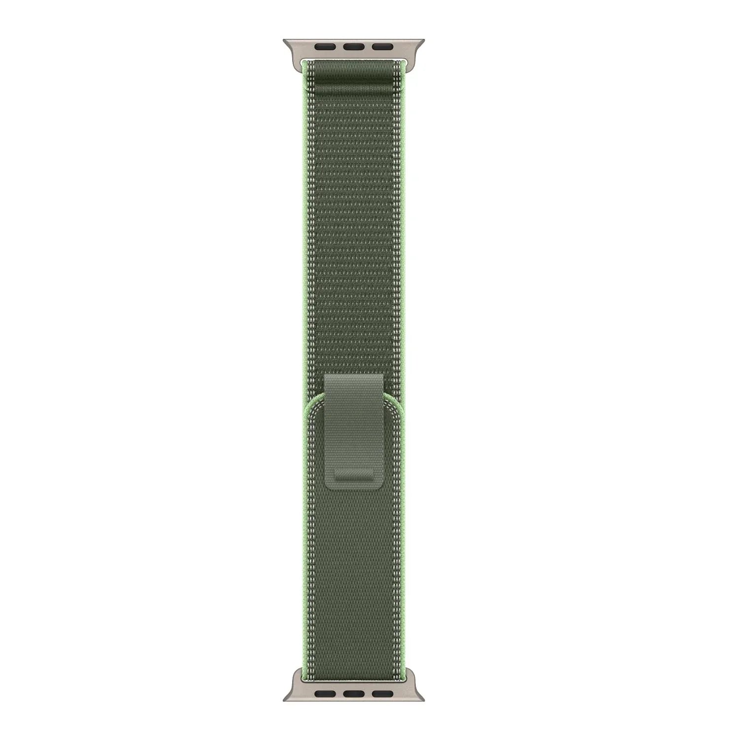 Bracelet Apple Watch Trail - nylon - vert fluo - argent