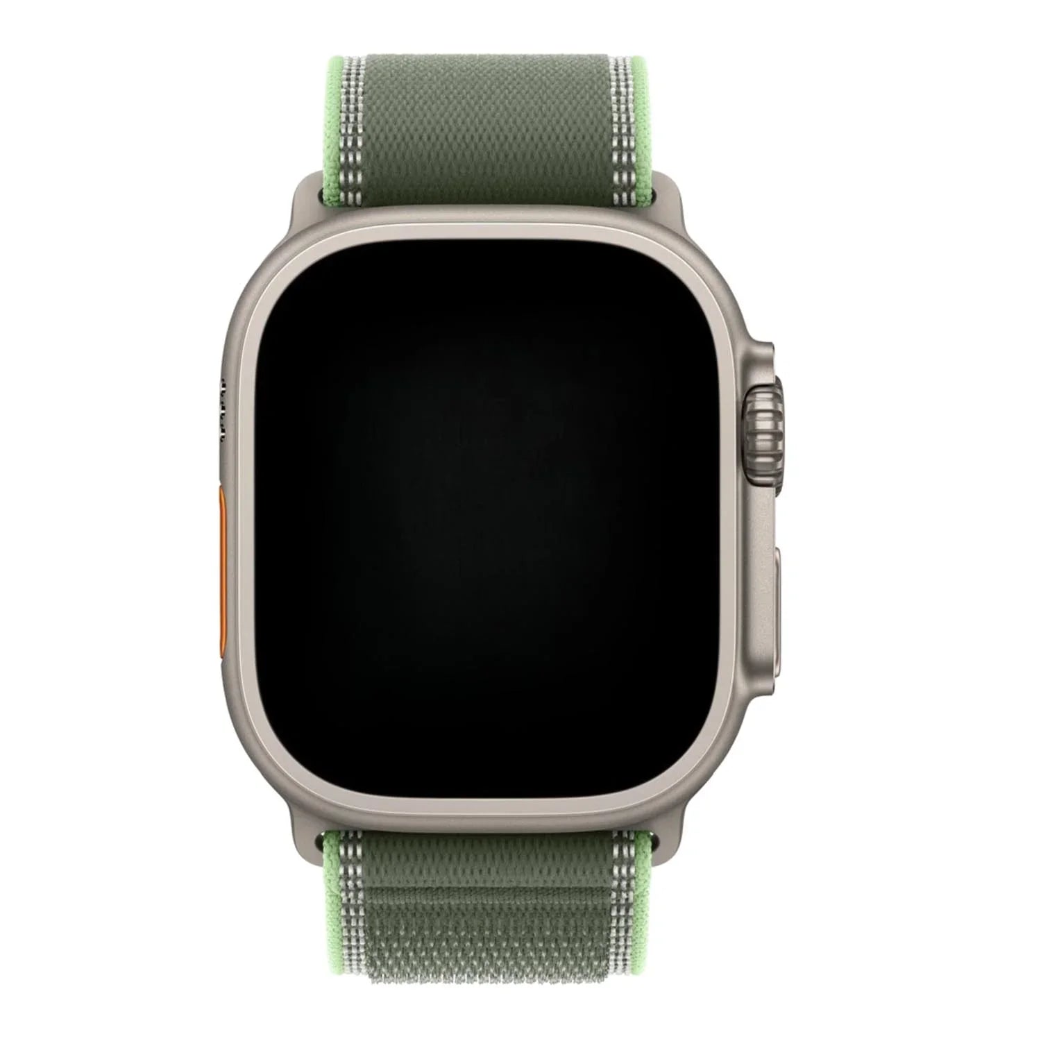 Bracelet Apple Watch Trail - nylon - vert fluo - argent