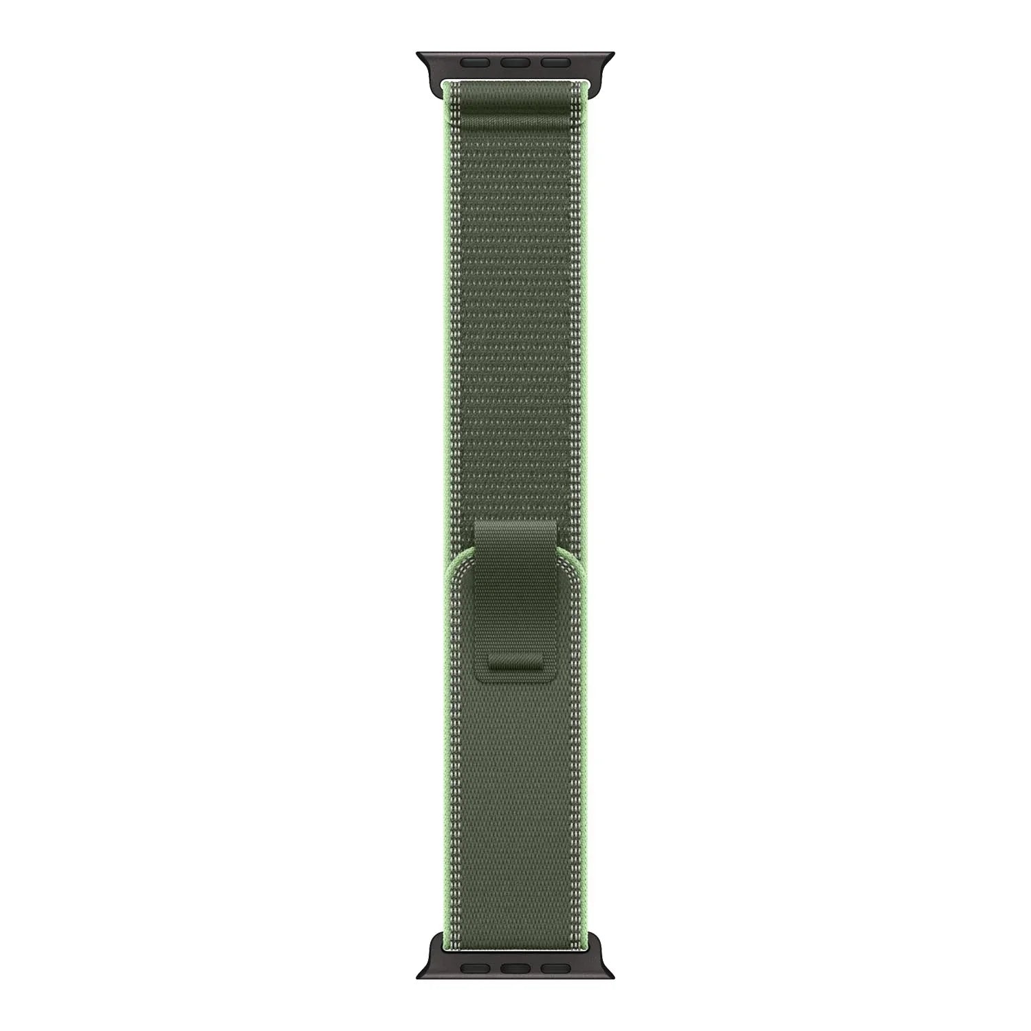 Bracelet Apple Watch Trail - nylon - vert fluo - noir
