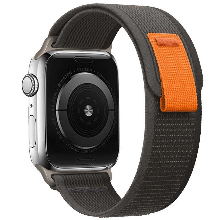 Bracelet Apple Watch Trail - nylon - noir gris