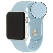 Bracelet imprimé pour Apple Watch - silicone - fleurs bleues