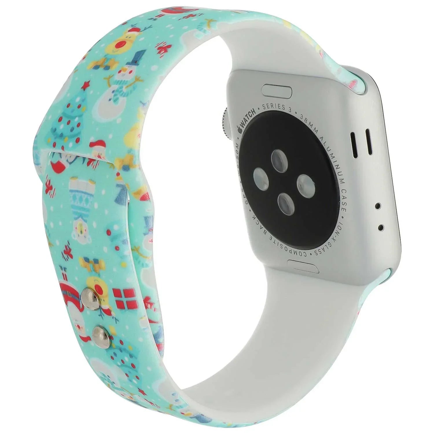Bracelet imprimé Apple Watch - silicone - Noël - vert
