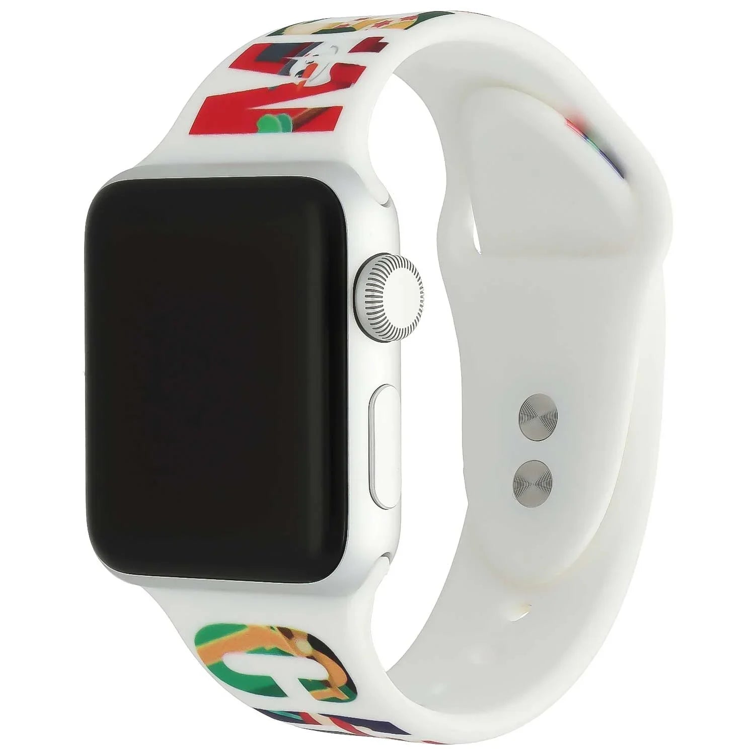 Bracelet imprimé Apple Watch - silicone - Noël - joyeux Noël