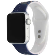 Bracelet imprimé Apple Watch - silicone - Noël - bonhomme de neige bleu foncé